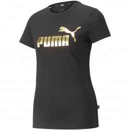 Koszulka damska Puma ESS+ Metallic Logo Tee czarna - 848303 01