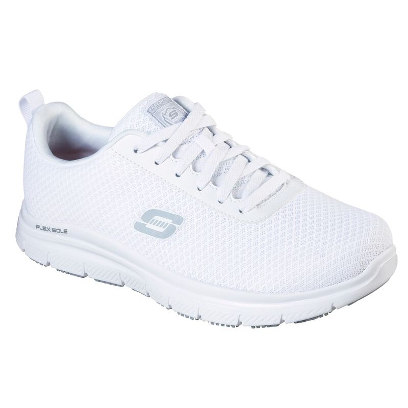 Buty męskie Skechers Flex Advantage - Bendon SR białe - 77125EC