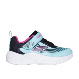 Buty dziecięce Skechers Microspec Advance błękitno/fioletowe -