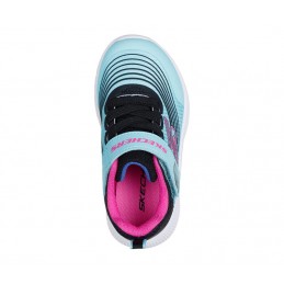 Buty dziecięce Skechers Microspec Advance błękitno/fioletowe -