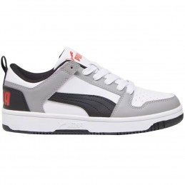 Buty młodzieżowe Puma Rebound Layup Lo SL biało-szare - 370490