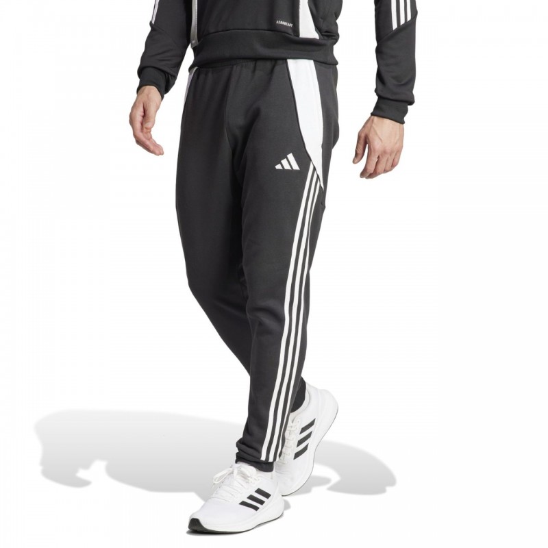 Spodnie dresowe męskie Adidas Tiro 24 Sweat czarno-białe -