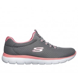 Buty damskie Skechers Summits szaro/różowe - 12980 GYPK