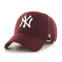 Czapka z daszkiem 47 Brand MLB NY Yankees MVP bordowa -