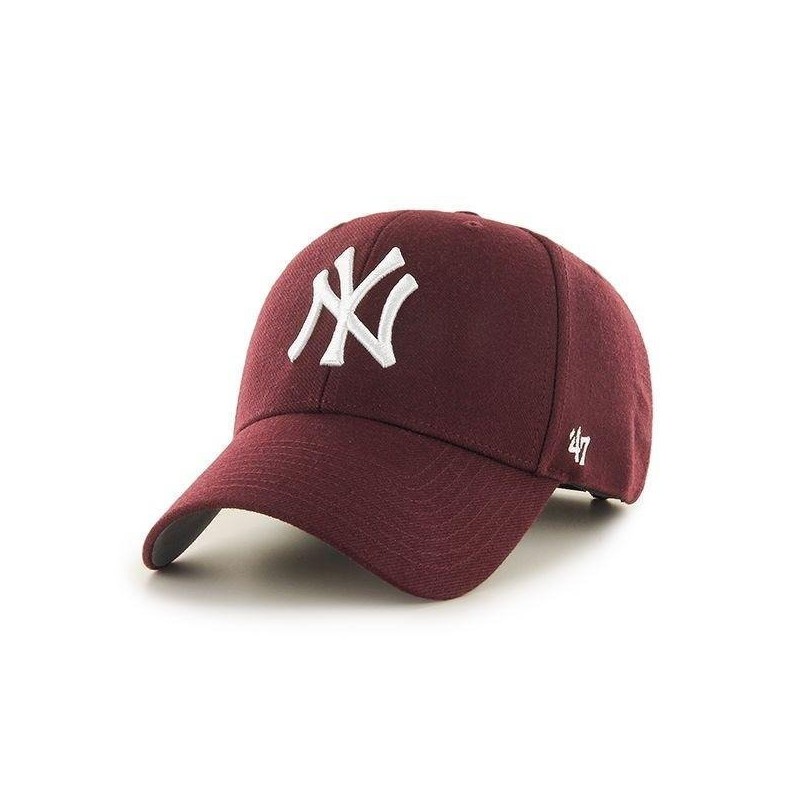 Czapka z daszkiem 47 Brand MLB NY Yankees MVP bordowa -