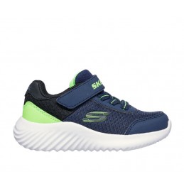 Buty dziecięce Skechers Bounder - Trekzic granatowo/limonkowe -