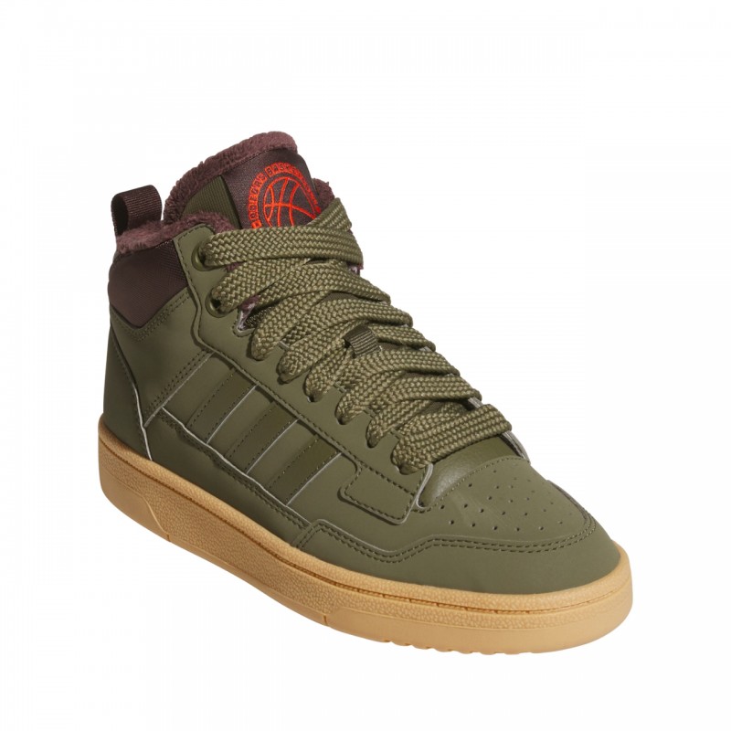 Buty młodzieżowe Adidas Rapid Court Mid Winterized zielone -