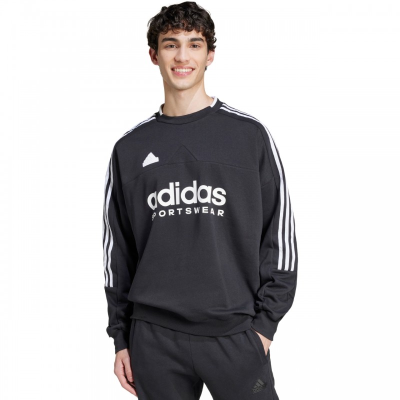 Bluza męska adidas House of Tiro Fleece czarno-biała - IW0172