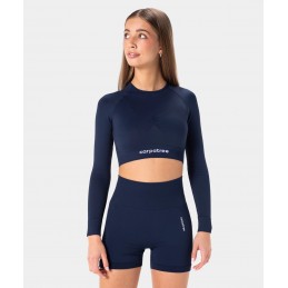 Bezszwowy longsleeve Carpatree Allure Midnight Blue niebieski -