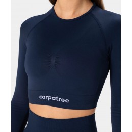 Bezszwowy longsleeve Carpatree Allure Midnight Blue niebieski -