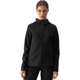 Kurtka damska softshell 4F czarna - 4FWAW24TSOFF285 20S