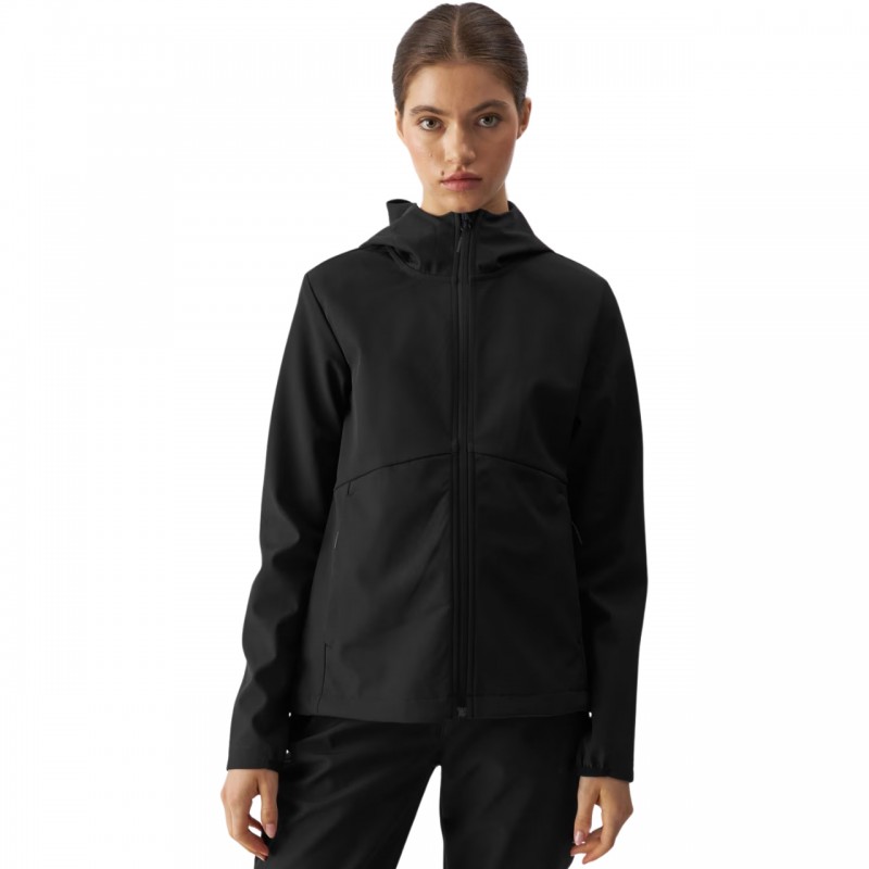 Kurtka damska softshell 4F czarna - 4FWAW24TSOFF285 20S