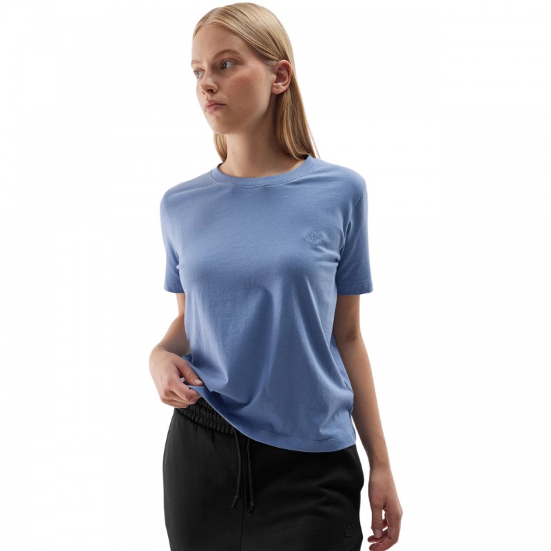 Koszulka damska 4F denim - 4FWAW24TTSHF1650 32S Koszulka damska 4F denim - 4FWAW24TTSHF1650 32S