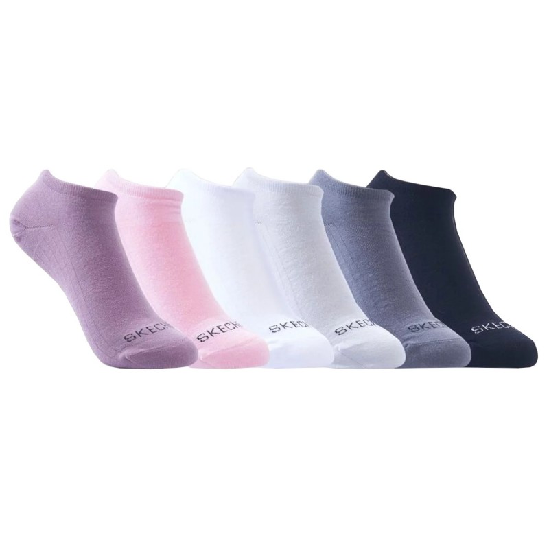 Skarpety Skechers 6pk Womens No Show Socks - S114230-AST