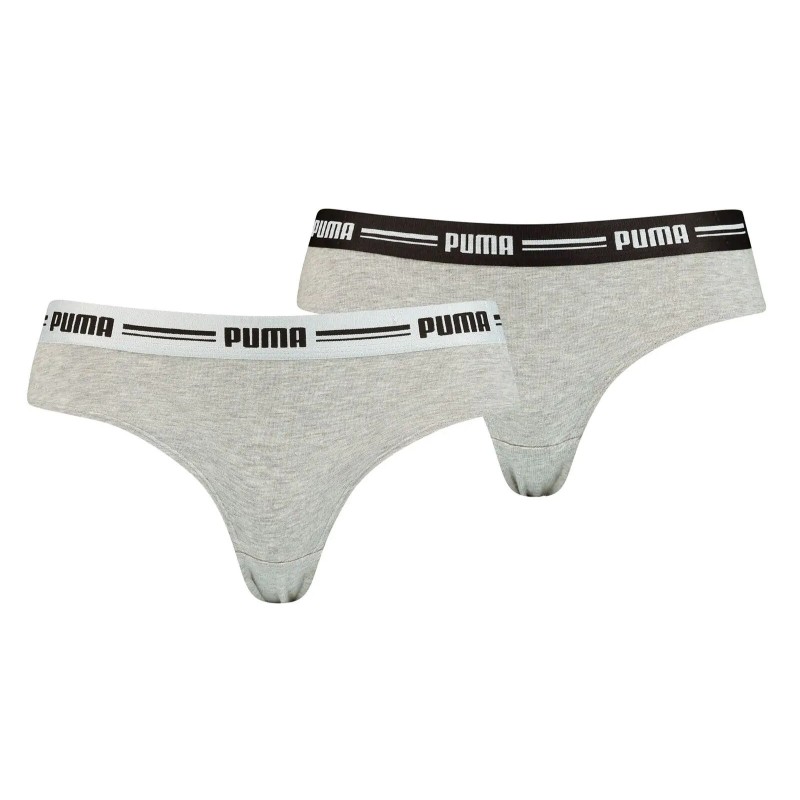 Bielizna damska stringi Puma Brazillian 2P Pack szary -