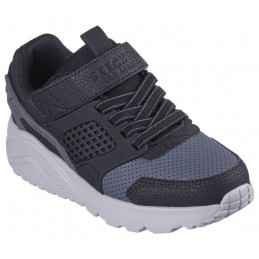 Buty młodzieżowe Skechers Uno Lite - Gridstill czarno/szare -