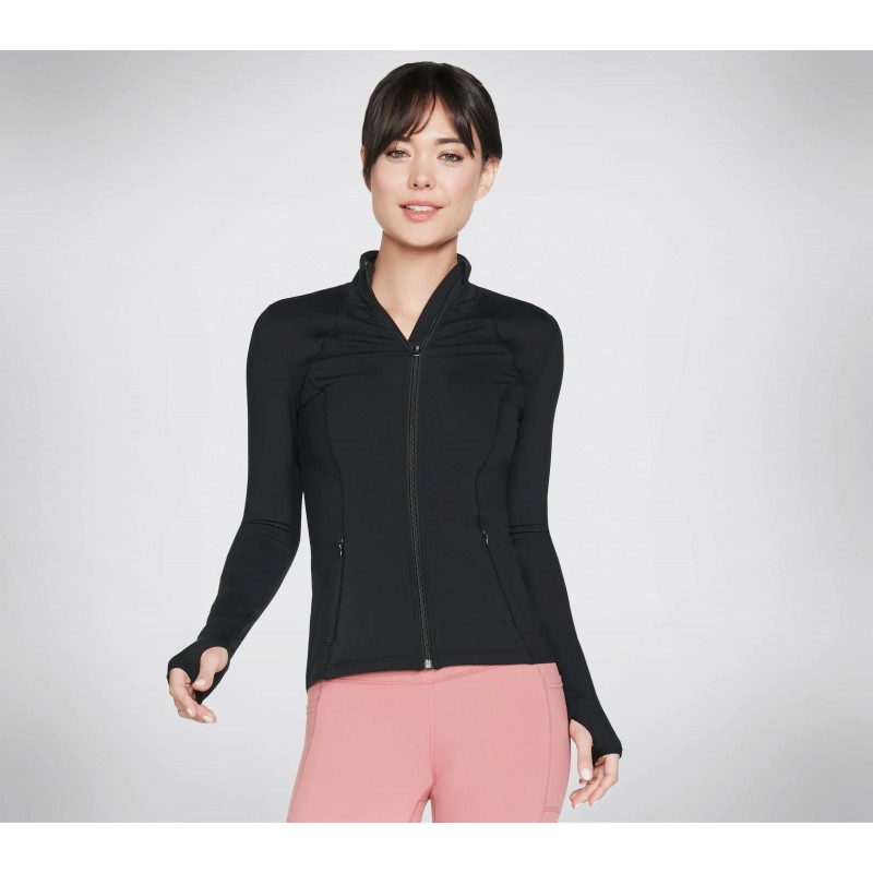 Bluza damska Skechers Go Walk Mesh Jacket czarna - W03JA158 BLK Bluza damska Skechers Go Walk Mesh Jacket czarna - W03JA158 BLK
