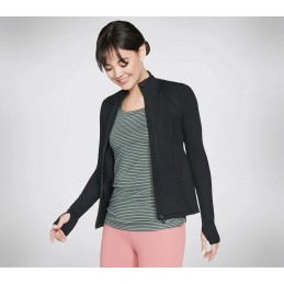 Bluza damska Skechers Go Walk Mesh Jacket czarna - W03JA158 BLK