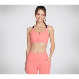 Biustonosz Skechers GO WALK Zip Front Bra koralowy - W3BR99 CRL