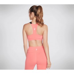 Biustonosz Skechers GO WALK Zip Front Bra koralowy - W3BR99 CRL