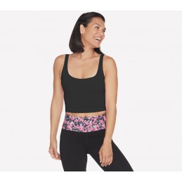 Biustonosz Skechers GOFLEX Joy Longline Bra czarny - WBR135 BLK