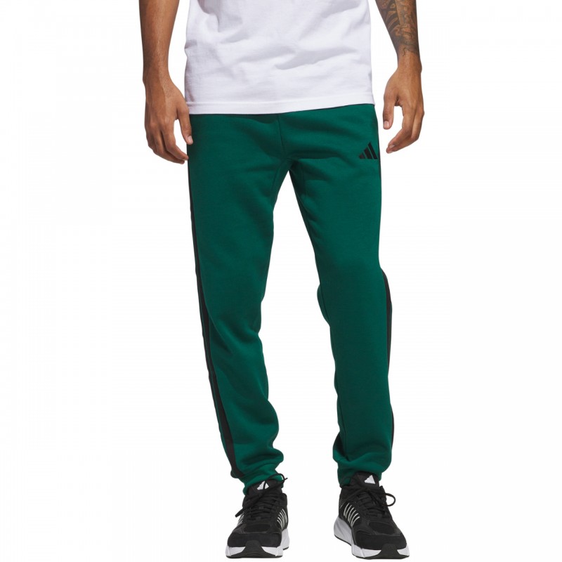 Spodnie męskie adidas Essentials 3-Stripes Fleece zielone - Spodnie męskie adidas Essentials 3-Stripes Fleece zielone -