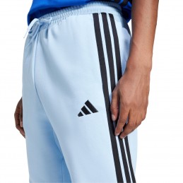 Spodnie męskie adidas Essentials 3-Stripes Fleece błękitne -