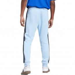 Spodnie męskie adidas Essentials 3-Stripes Fleece błękitne -