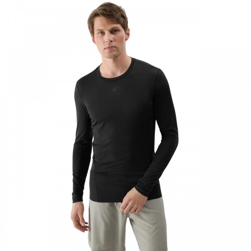 Koszulka męska Longsleeve 4F czarna - 4FWSS25TFLOM372 20S Koszulka męska Longsleeve 4F czarna - 4FWSS25TFLOM372 20S
