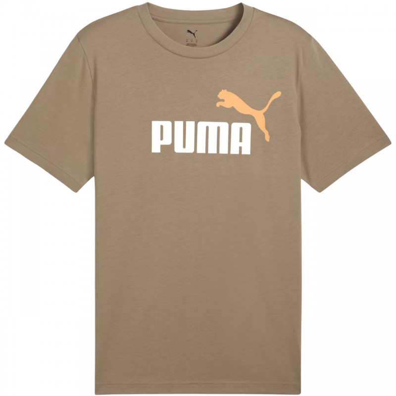 Koszulka męska Puma Ess 2 Color No.1 Logo brązowa - 684708 83 Koszulka męska Puma Ess 2 Color No.1 Logo brązowa - 684708 83