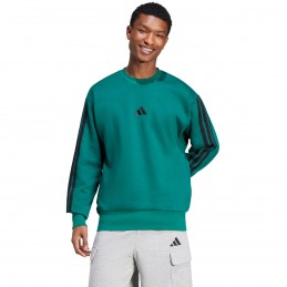 Bluza męska adidas Essentials 3-Stripes Fleece zielona - JE6306