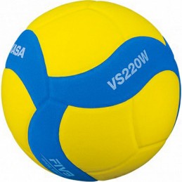 Piłka siatkowa Mikasa żółto-niebieska - VS220W-Y-BL