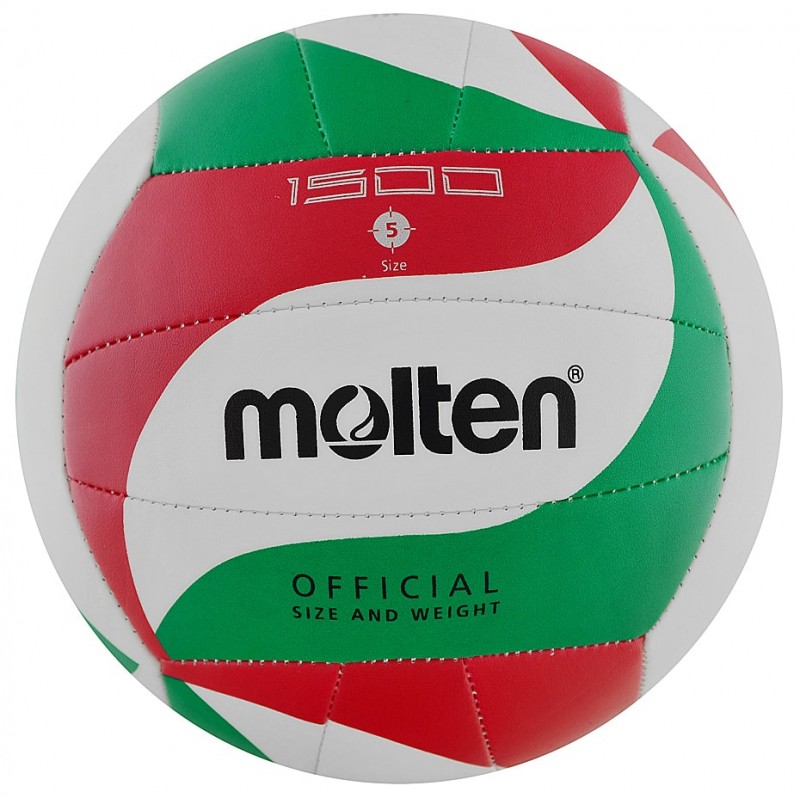 Piłka siatkowa Molten biało-czerwono-zielona - V5M1500 Piłka siatkowa Molten biało-czerwono-zielona - V5M1500