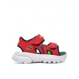 Sandały dziecięce Skechers Razor Splash czerwone - 406513N RDBK