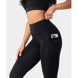 Legginsy damskie Carpatree z kieszeniami Libra 2.0 czarne -