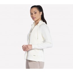 Bluza damska Skechers Skechluxe Elevate Full Zip Jacket kremowa