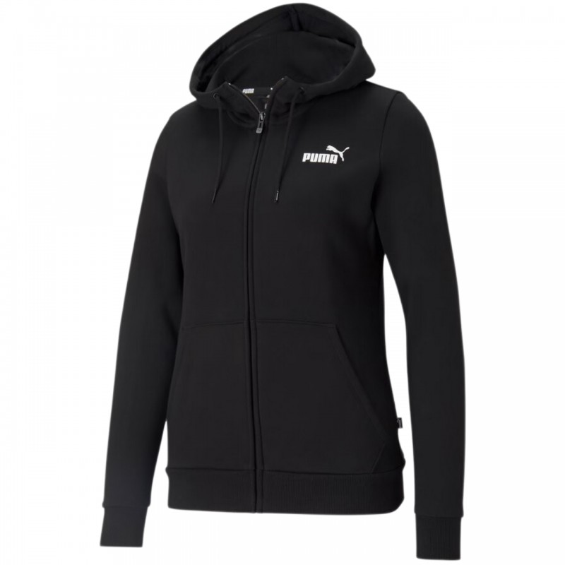 Bluza damska Puma ESS Small Logo Full-Zip Hoodie czarna - Bluza damska Puma ESS Small Logo Full-Zip Hoodie czarna -