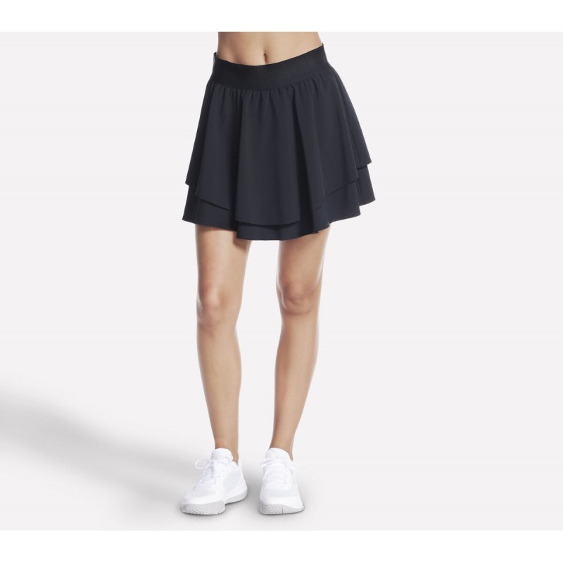 Spódnico-spodenki Skechers Sport Court Layered Skort czarne - Spódnico-spodenki Skechers Sport Court Layered Skort czarne -