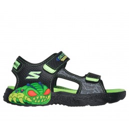 Sandały młodzieżowe Skechers S-Lights: Creature-Splash czarne -