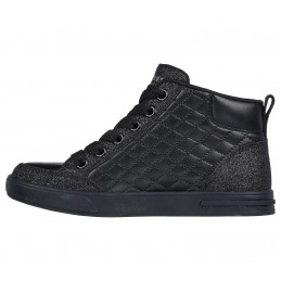 Buty młodzieżowe Skechers Shoutouts - Glimmer Zip czarne -