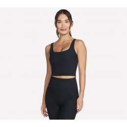 Biustonosz Skechers GO FLEX RIB Longline Bra czarny - BR1 BLK