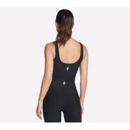 Biustonosz Skechers GO FLEX RIB Longline Bra czarny - BR1 BLK