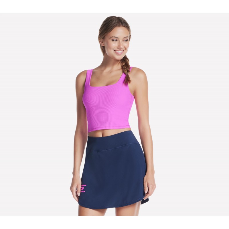 Biustonosz Skechers GO FLEX RIB Longline Bra neonowy różowy -