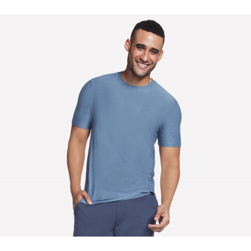 Koszulka męska Skechers Go Dri All Day Tee niebieska - TS107 Koszulka męska Skechers Go Dri All Day Tee niebieska - TS107