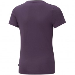 Koszulka młodzieżowa Puma ESS+ Logo Tee fioletowa - 587041 96