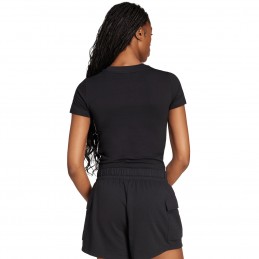 Koszulka damska adidas Essentials 3-Stripes Slim Baby czarna -