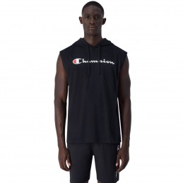 Koszulka męska Champion Hooded Tee czarna - 220777 KK001
