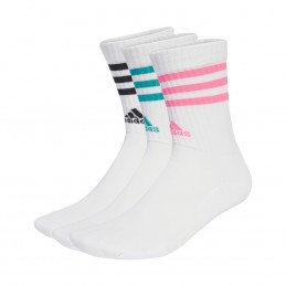 Skarpety adidas 3-Stripes Cushioned Crew Socks 3 Pairs białe -
