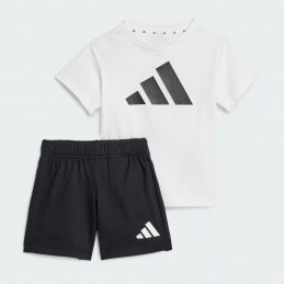 Komplet dziecięcy Adidas Essentials Tee Set Kids biało/czarny -