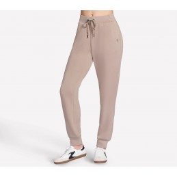 Spodnie damskie Skechers Skechluxe Elevate Jogger beżowe -